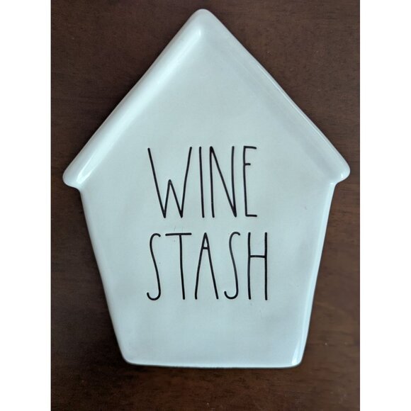 Rae Dunn Artisan Collection Ceramic "Wine Stash" House Shaped Bank By Magenta Ho - Picture 1 of 3